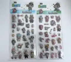 Labubu 3Dキャラクターシール2セット