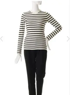 マディソンブルー　ボーダーロングスリーブカットソー　長袖　ロゴ　ワッペン マディソンブルー ボーダーロングスリーブカットソー 長袖 ロゴ