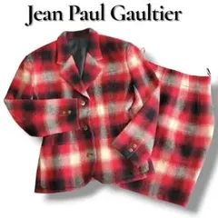 90s ジャンポールゴルチェ　ウール　オンブレチェック　スーツ　セットアップ