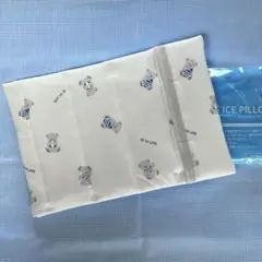 1350. 保冷剤カバー　接触冷感　くま柄　内側撥水加工　ハンドメイド