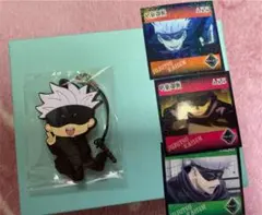 呪術廻戦 トレーディングラバーストラップ　ぺたん娘　シールセット　五条悟