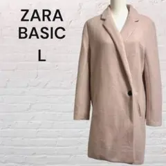 ZARA BASIC チェスターコート ピンクベージュ L ロングコート