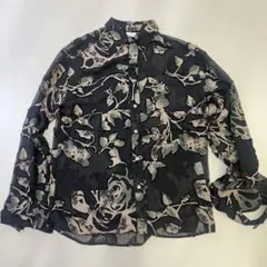 ZARA STUDIO Collection 花柄ボタンダウンシャツ 長袖