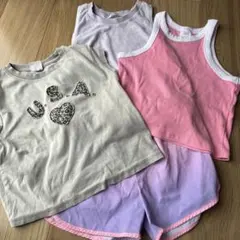 夏用タンクトップパンツセット4点ZARAなどのサムネイル