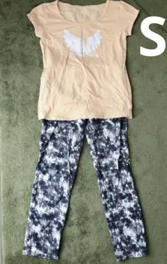 まとめ売り　レギンス パンツ レギパン 半袖　Tシャツ　二点セット