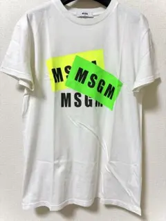 MSGM Tシャツ ホワイト ネオンカラーロゴのサムネイル