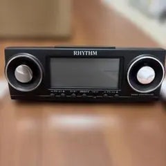 【新品・未使用】RHYTHM 電波時計 D177-RGY 置時計　※電池付き