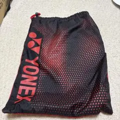 YONEX ヨネックス 巾着袋 シューズケース ブラック レッドのサムネイル