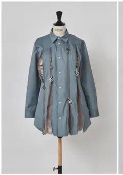 halzalma ネイビー　調律シャツ M halzalma ネイビー調律シャツ M