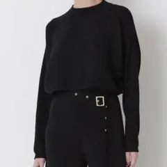 EPOCA エポカ La maglia ショートニットプルオーバー ブラック Lのサムネイル