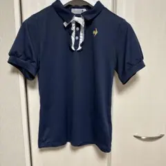 菅沼奈々モデル　M ルコック　ネイビー ポロシャツ レディース 半袖　美品