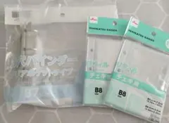 【再入荷】B7サイズバインダー　・　チェキ用リフィル２個　透明シール帳