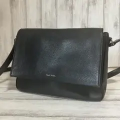 ポールスミス マルチストライプ ショルダー バッグ ブラック レザー