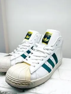 【希少】adidas スーパースター ハイカット プロモデル 金ベロ 天然革