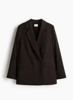 H&Mダークブラウン ダブルボタン テーラードジャケット