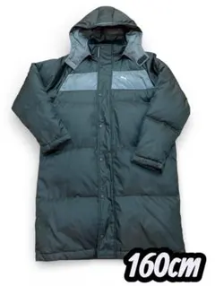 PUMAプーマ ダウンコートベンチコート 160cm 黒ブラック サッカー