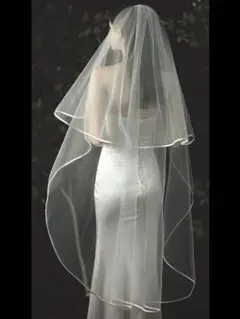 二層式 ウェディングベール　135cm