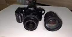フィルム式 一眼レフカメラ レンズ2個つき ジャンク