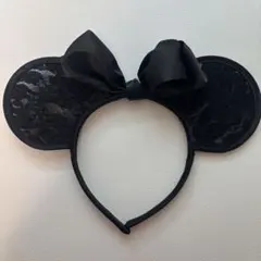 ミニー　カチューシャ 黒 レース　ディズニーのサムネイル