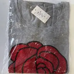 JH Collection ラインストーン Tシャツ グレー M