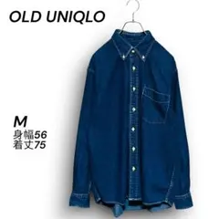 オールドユニクロ ゆったり ボックスシルエット デニムシャツ M 綿100 長袖