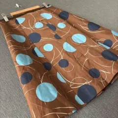 ロペピクニック フレアスカート ドット柄 ブラウン 裏地あり 春夏