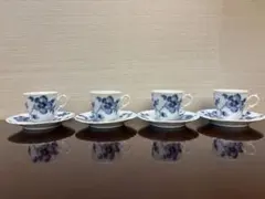 リチャードジノリ プリンセスローズ デミタスカップ＆ソーサー 5客