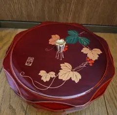 【値下げ】清山　漆器 八角形 菓子器 深い赤色