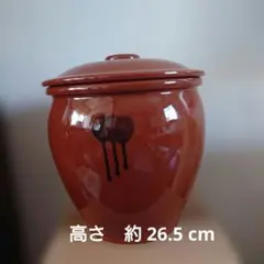 陶器製 漬物容器 蓋付き 壺型のサムネイル