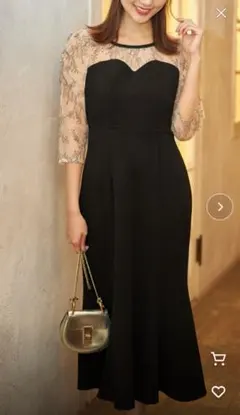 あ*マ様 【極美品】ESCADA ブラックドレス シースルー袖 ワンピース高級 あ*マ様 【極美品】ESCADA ブラックドレス シースルー袖 ワンピース