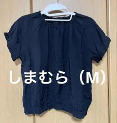 しまむら　レディース　半袖　トップス　ブラック　M ブラウス　黒