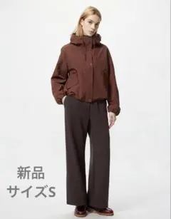 ウォームフリースストレートパンツ　ダークブラウン　S UNIQLO 新品タグつき