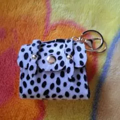 ダルメシアン柄 ミニチュアバッグチャーム