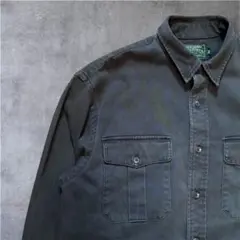 80s USA製 ポロカントリー ポロラルフローレン　ワークシャツM フェード