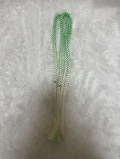 値下げしました。緑と白の編み込み帯締め