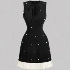 SHEIN ノースリーブワンピース ミニドレス ブラック Sサイズ