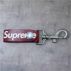 Supreme バーガンディ キーホルダー