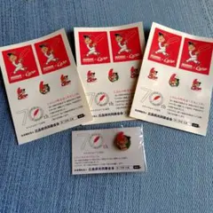 Carp ✕赤い羽根共同募金　 ピンバッジ ステッカー