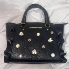 【美品】サマンサベガ　ミニ　フラッター　ビジュー　ブラック　黒　2way