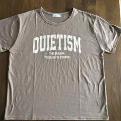 3L ベージュ 半袖Tシャツ ロゴプリント