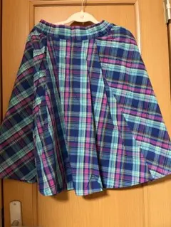 earth チェック柄 フレアスカート Mサイズ