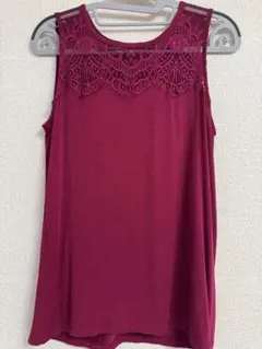 Banana Republic タンクトップ XS ボルドー レースのサムネイル