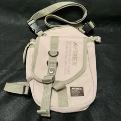 AVIREX ボディバッグ ベージュ キャンバス