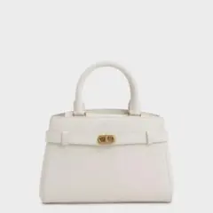 チャールズアンドキース オブリエル メタリックアクセントベルトバッグ