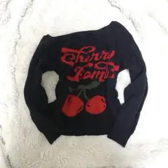 00s y2k 平成ギャル 平成女児 さくらんぼ 肩出しニット アーカイブ