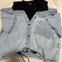 肩開き重ね着風トップス　Sサイズ