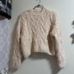 ケーブルニット 長袖 セーター