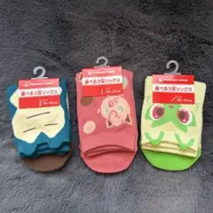 ポケモンキャラクターソックス 3足セット 19-21cm