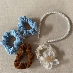 ヘアアクセサリー　シュシュ　まとめ売り