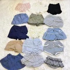 女の子 ボトムス 80 15点　まとめ売り 保育園　ショートパンツ　スカート